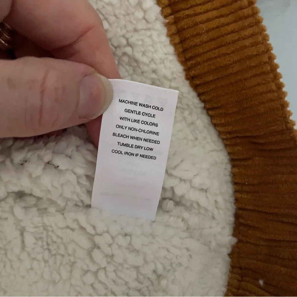 Splendid Brown Corduroy Kids Jacket White Sherpa Lining Fall School 18-24 mos